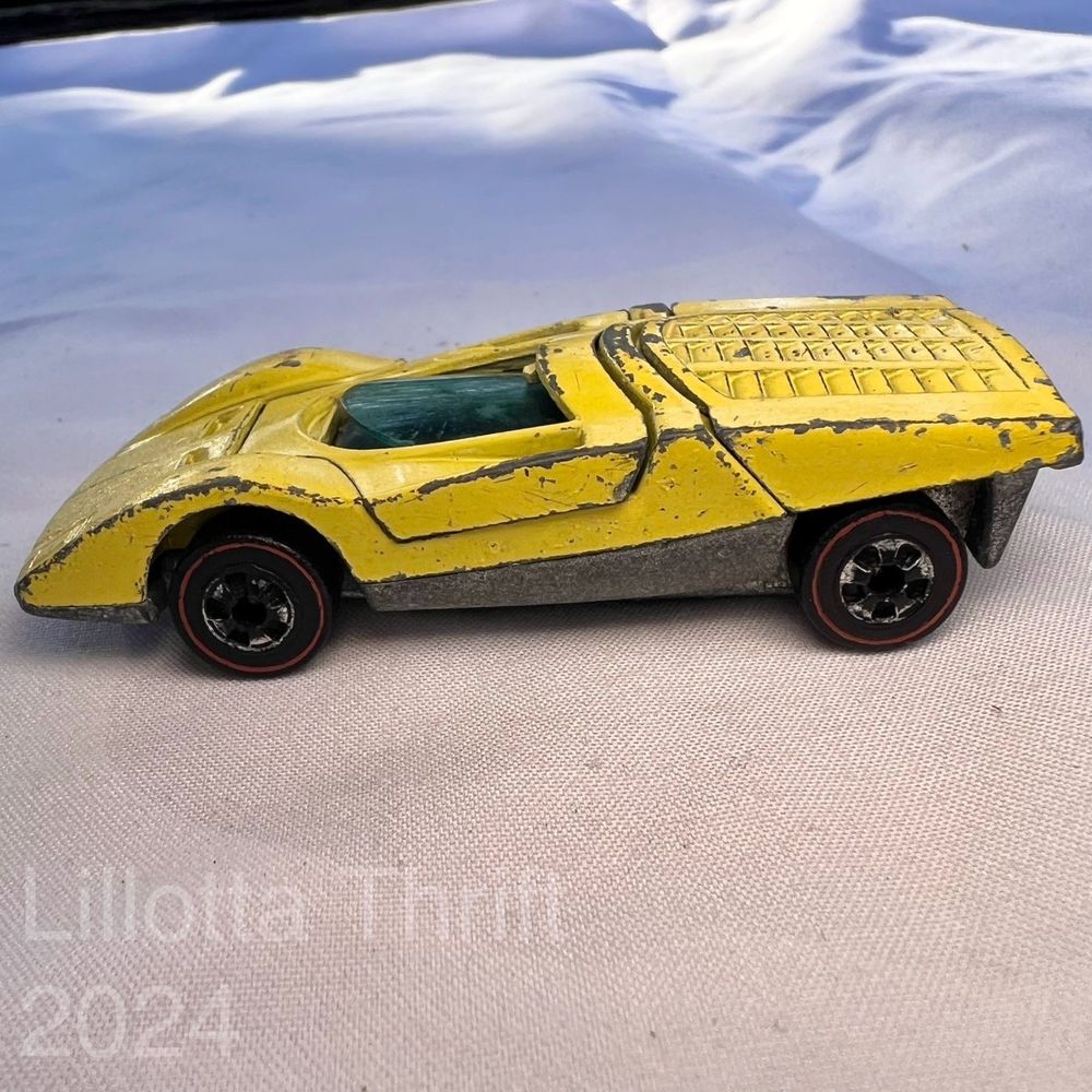 1972 Hot Wheels Redline Vintage Ferrari 512S RACE YELLOW uncommon